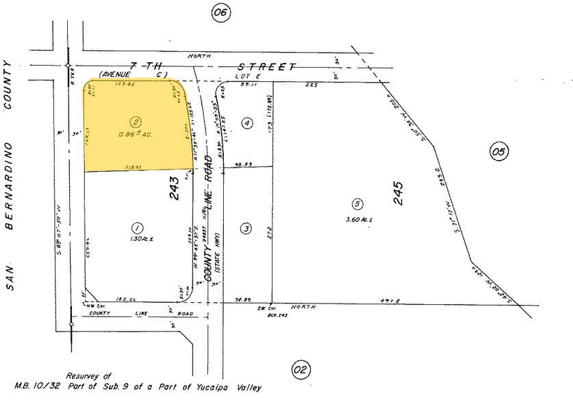 742 W County Line Rd, Calimesa, CA à louer - Plan cadastral – Image 3 sur 4