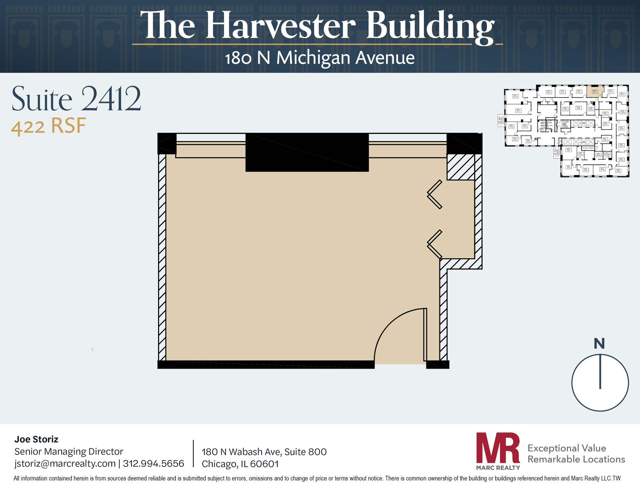 180 N Michigan Ave, Chicago, IL à louer Plan d’étage– Image 1 sur 3