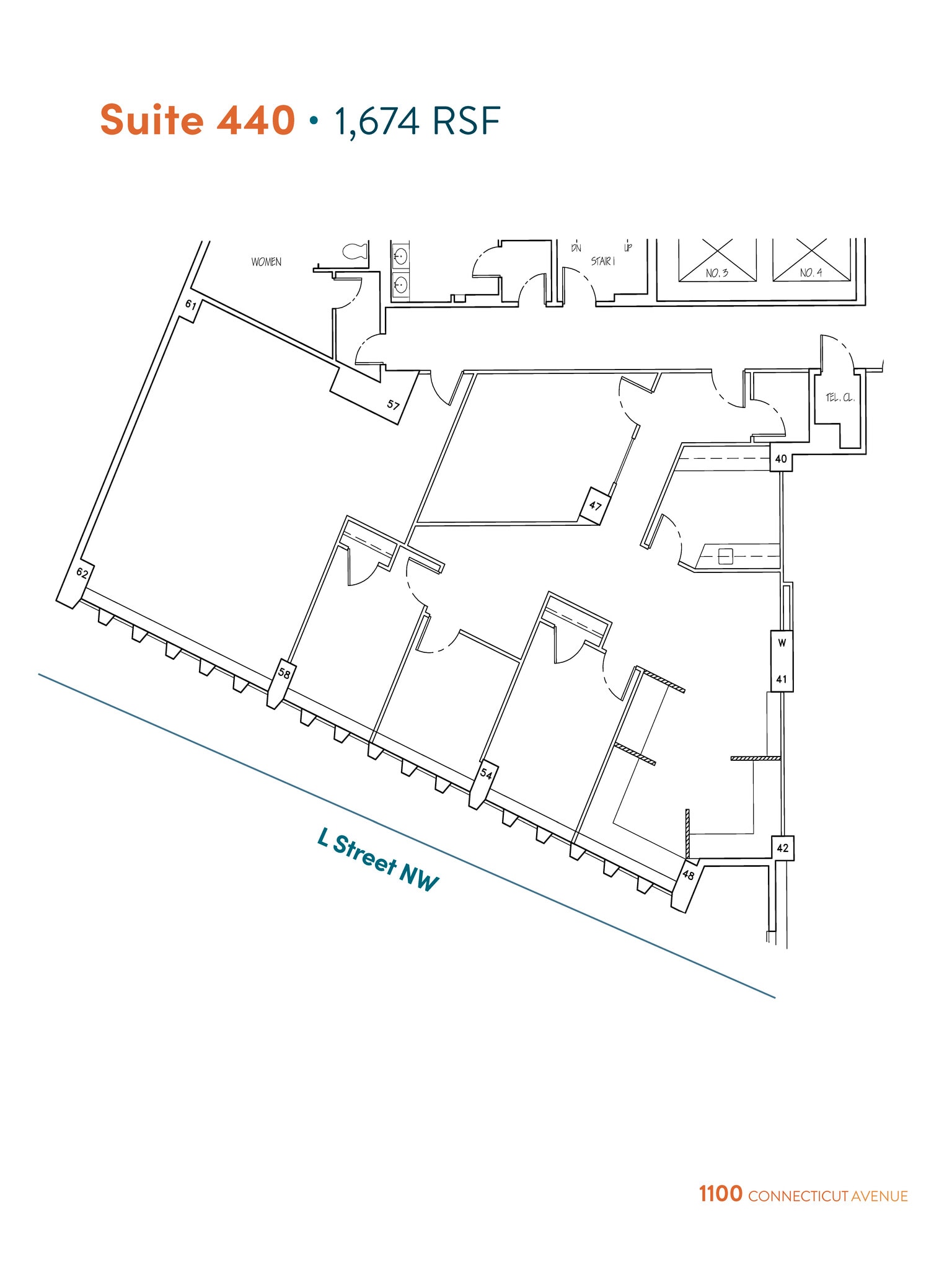 1100 Connecticut Ave NW, Washington, DC à louer Plan d’étage– Image 1 sur 4