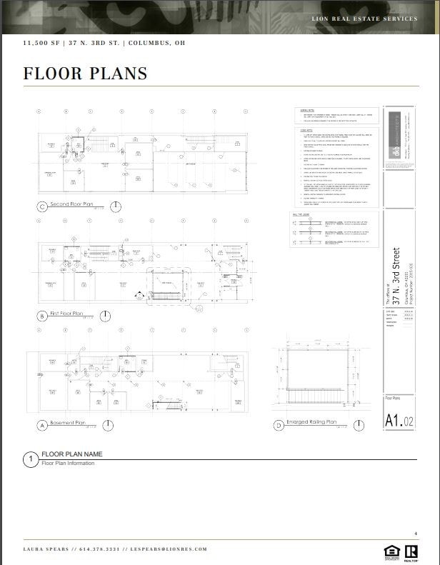 37 N 3rd St, Columbus, OH à louer Plan d’étage– Image 1 sur 1