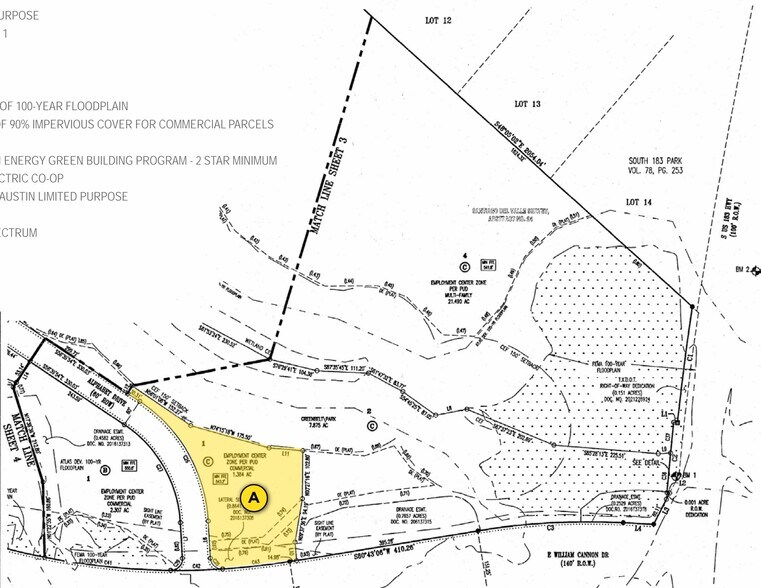 Easton Park - William Cannon & Cota Vista, Austin, TX à vendre - Plan cadastral – Image 2 sur 3