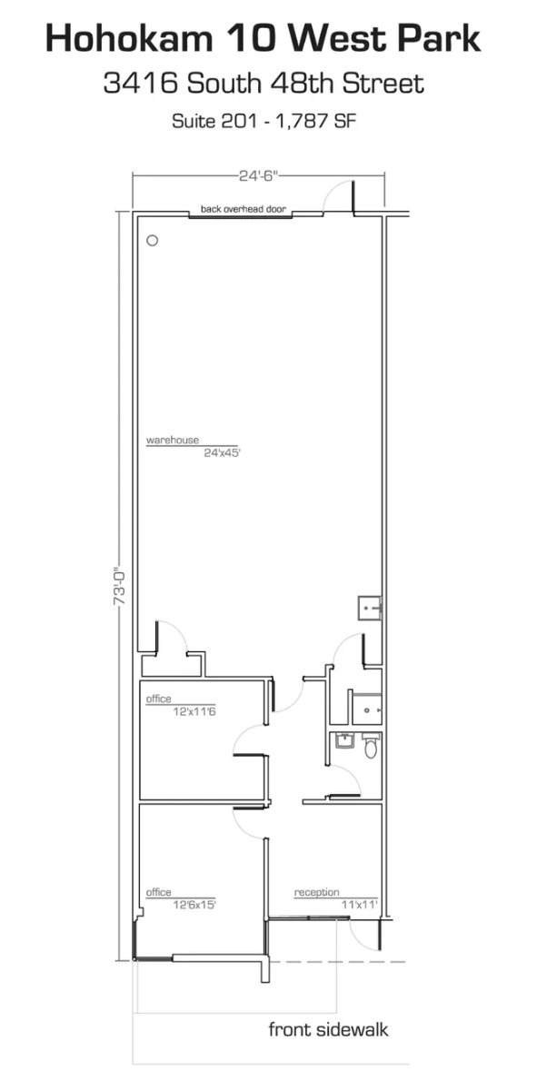 3416 S 48th St, Phoenix, AZ à louer Plan d’étage– Image 1 sur 1