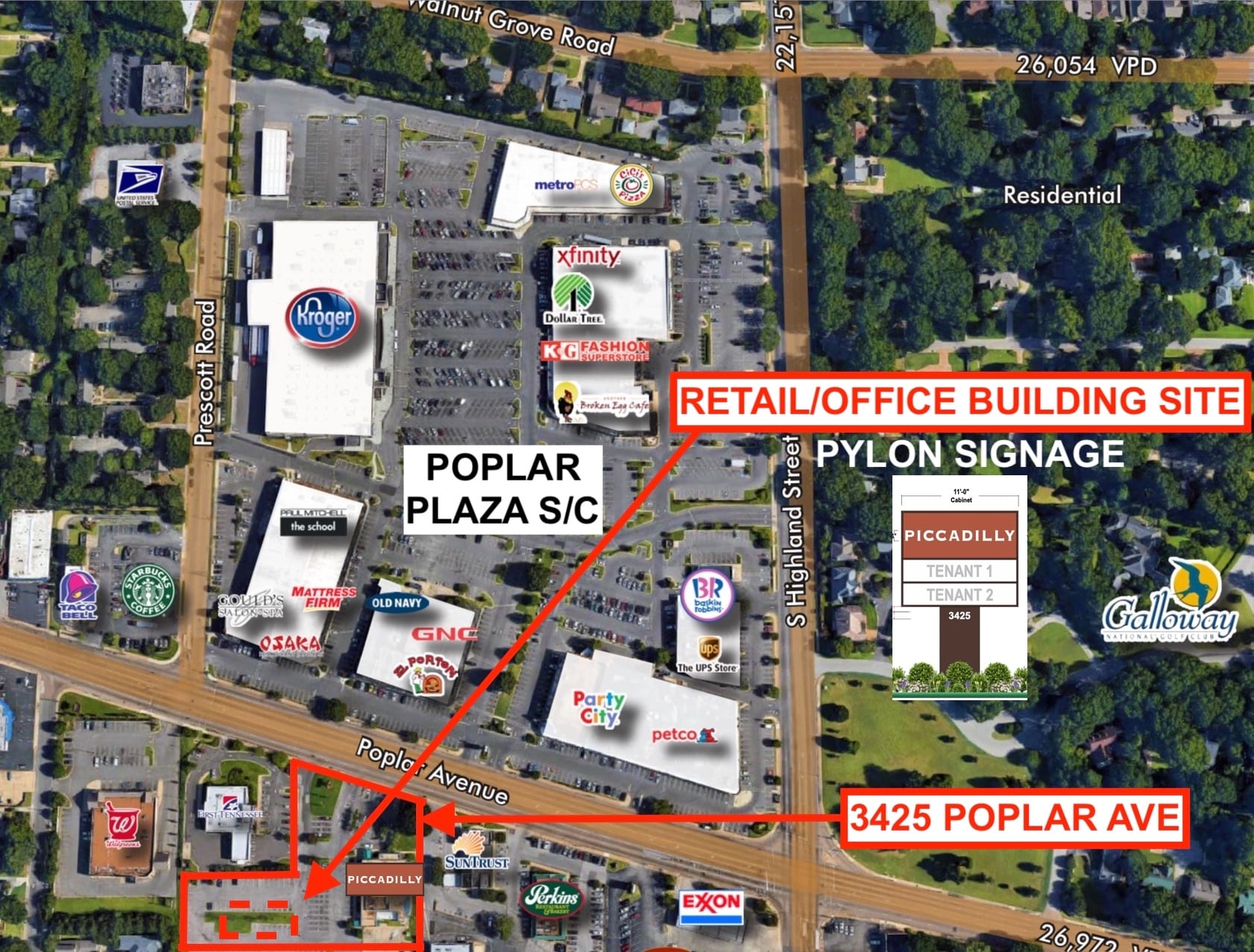 3425 Poplar Ave, Memphis, TN à louer Photo principale– Image 1 sur 2