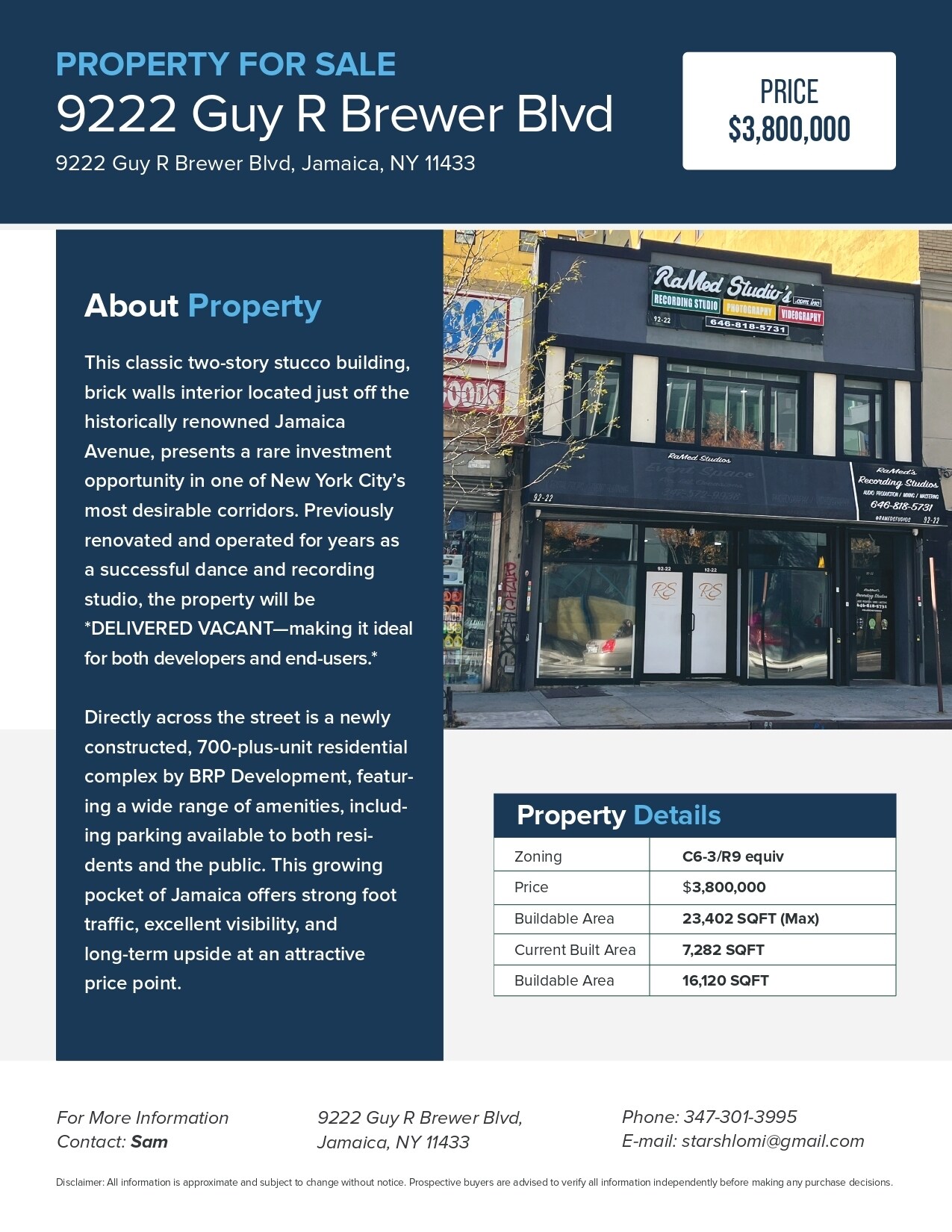 9222 Guy R Brewer Blvd, Jamaica, NY à vendre Photo de l’immeuble– Image 1 sur 6