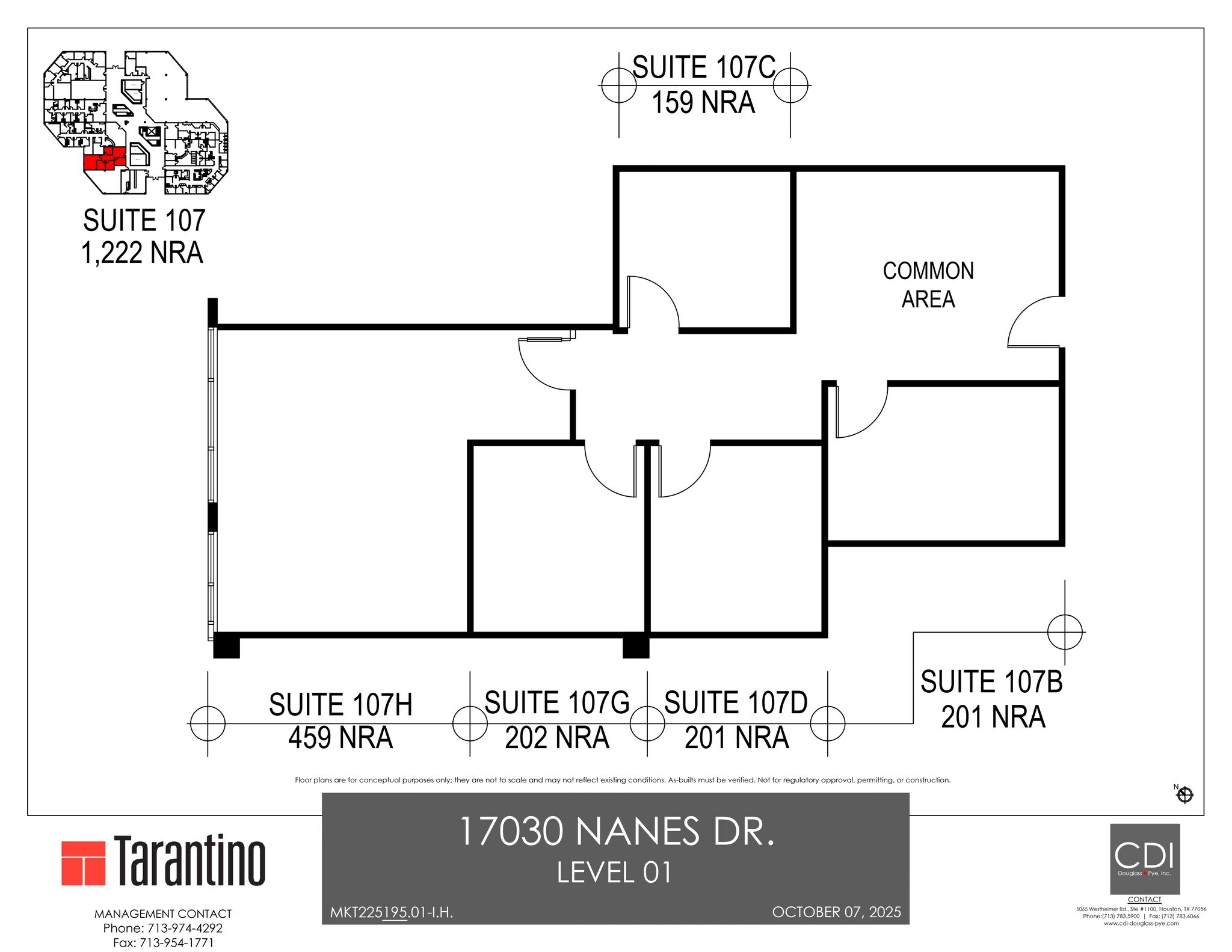 17030 Nanes Dr, Houston, TX à louer Plan de site– Image 1 sur 1