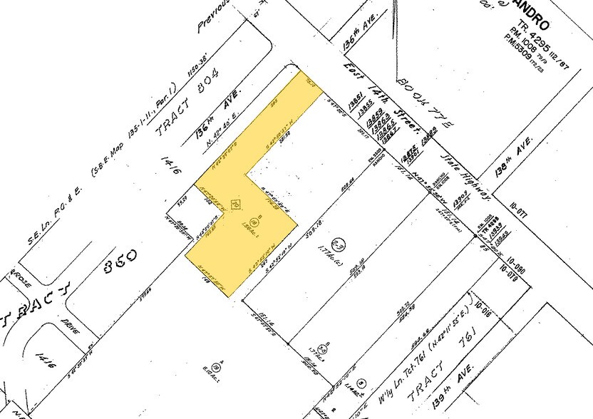 13851-13855 E 14th St, San Leandro, CA à louer - Plan cadastral – Image 2 sur 3