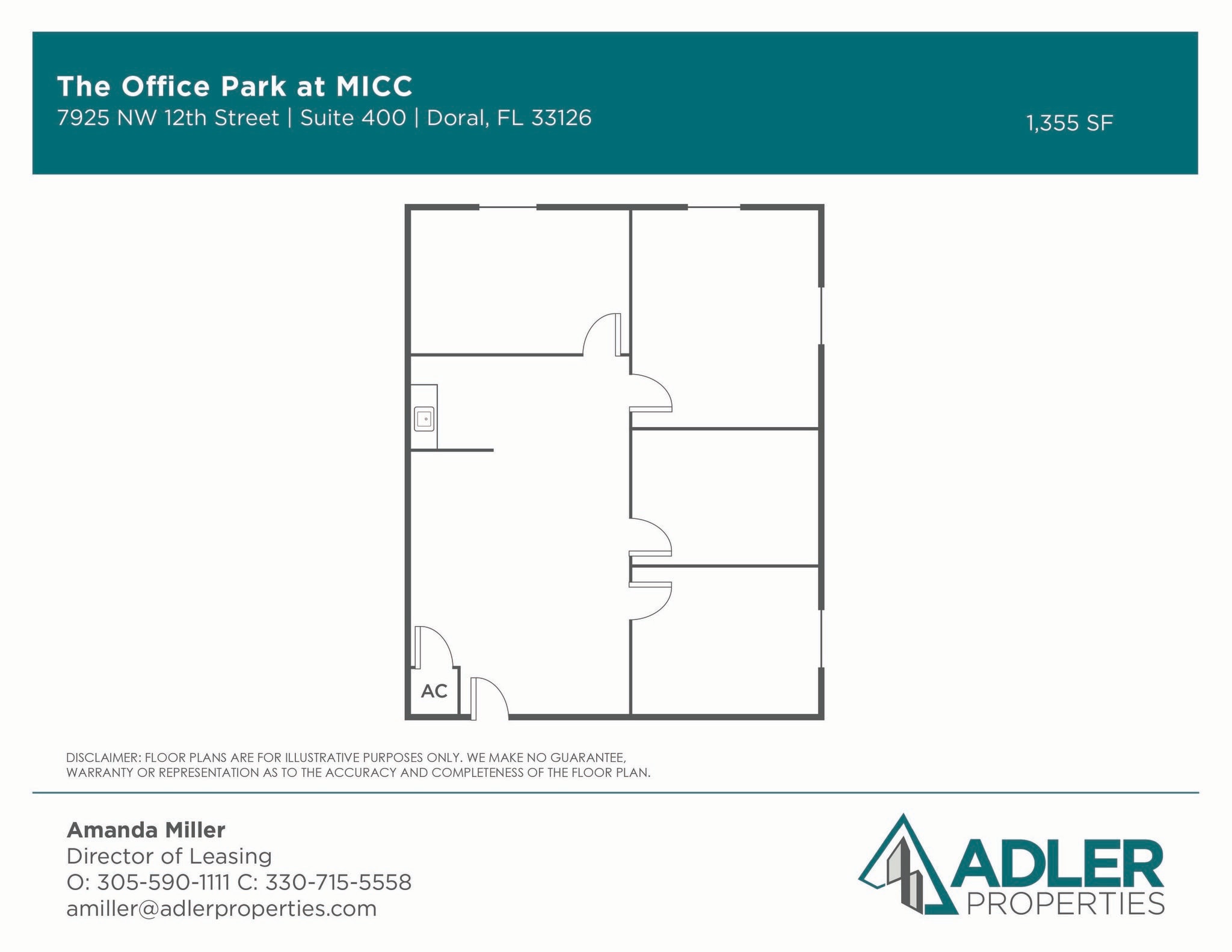 1200 NW 78th Ave, Doral, FL à louer Plan d’étage– Image 1 sur 1