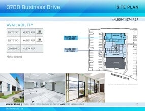 3700 Business Dr, Sacramento, CA à louer Plan d’étage– Image 1 sur 2