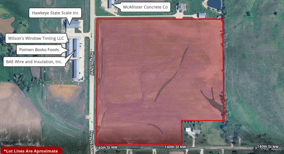 140th St NW, Swisher, IA à vendre - Aérien – Image 1 sur 3