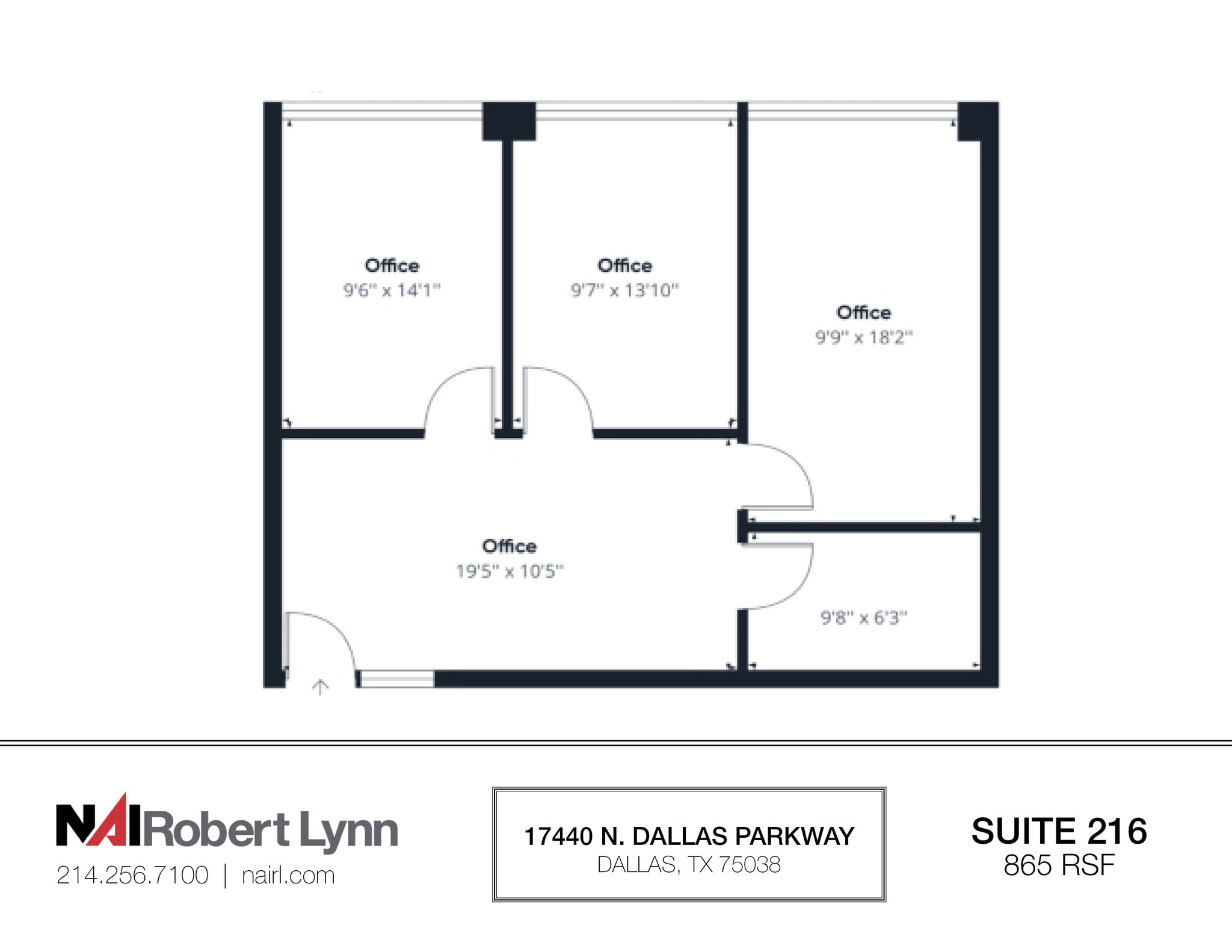 17440 N Dallas Pky, Dallas, TX à louer Plan d’étage– Image 1 sur 1