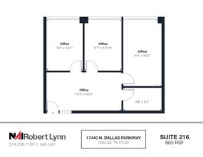 17440 N Dallas Pky, Dallas, TX à louer Plan d’étage– Image 1 sur 1