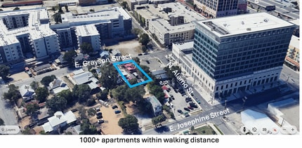 511 E Grayson St, San Antonio, TX - Vue aérienne vue de carte