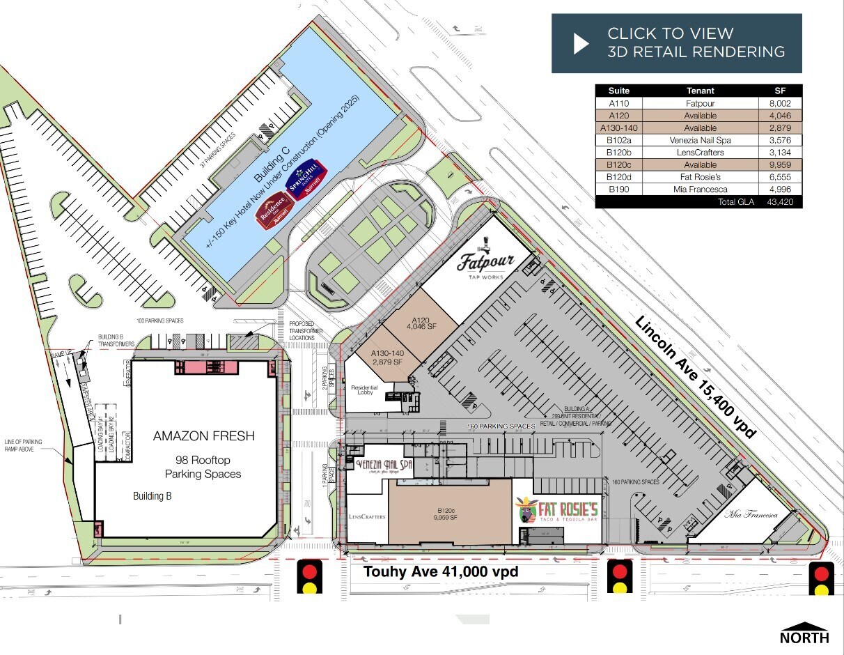 7215 N District Ave, Lincolnwood, IL à louer Plan de site– Image 1 sur 1