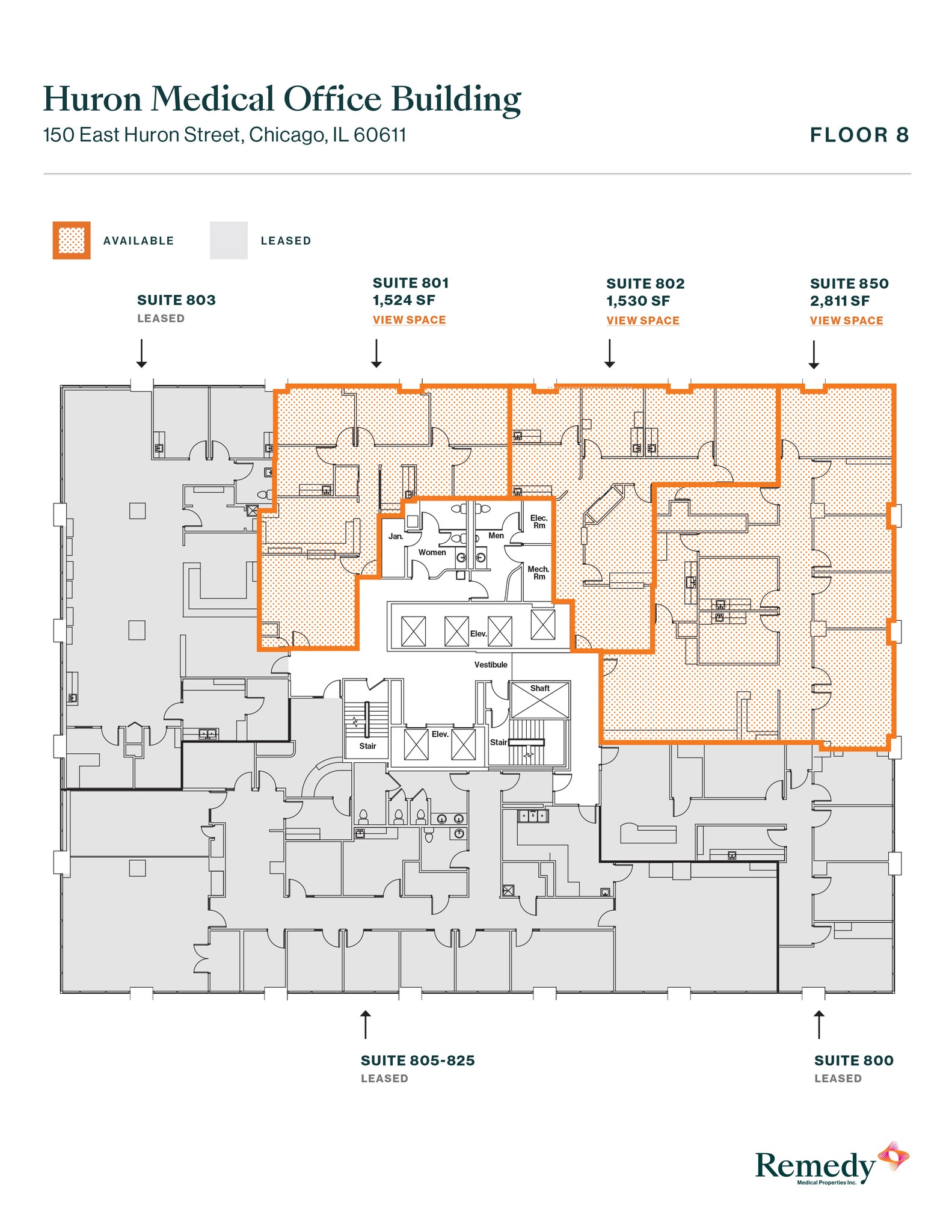 150 E Huron St, Chicago, IL à louer Plan d’étage– Image 1 sur 1