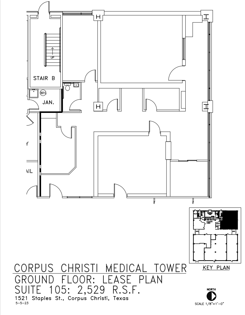 1521 Staples St, Corpus Christi, TX à louer Plan d’étage– Image 1 sur 1