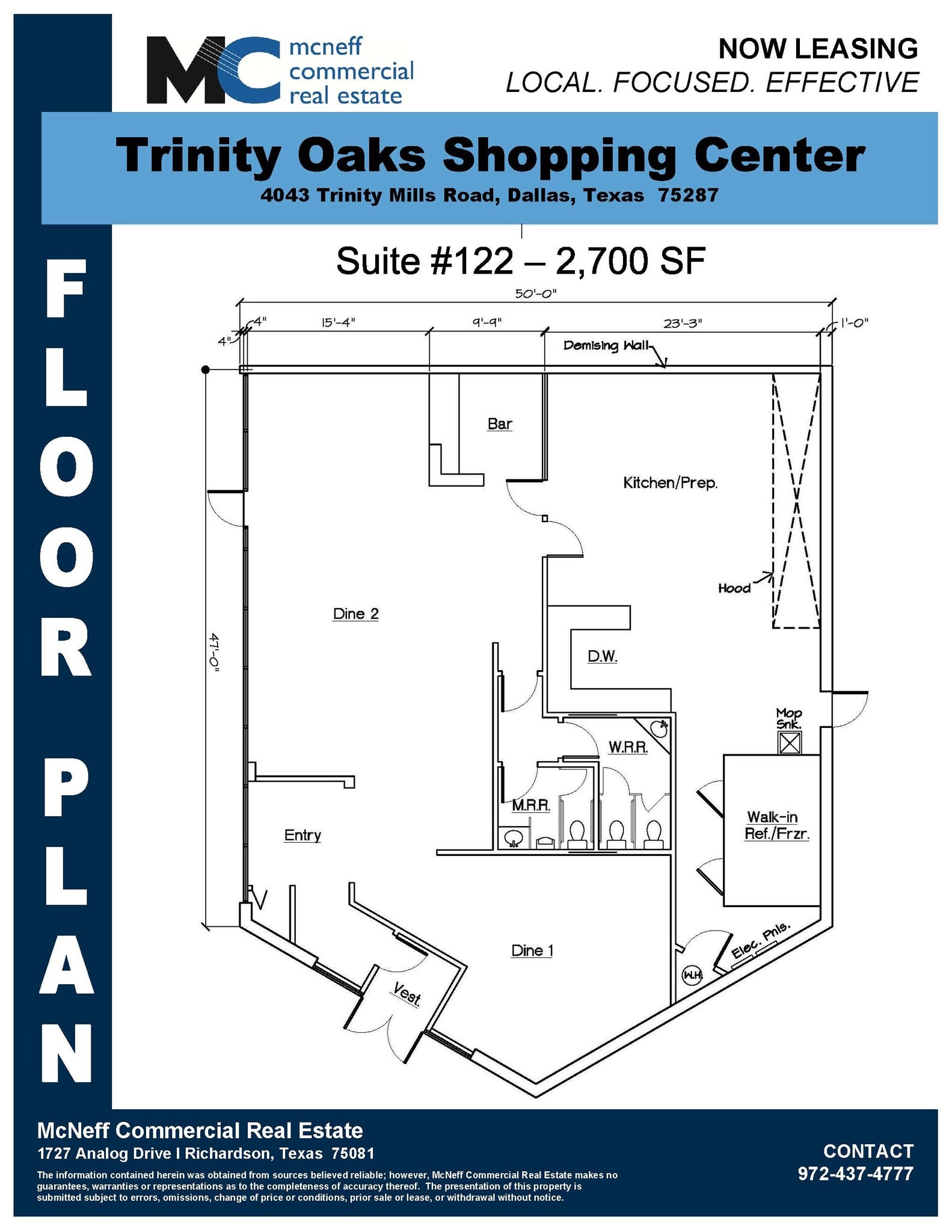 4043 E Trinity Mills Rd, Dallas, TX à louer Plan d’étage– Image 1 sur 1