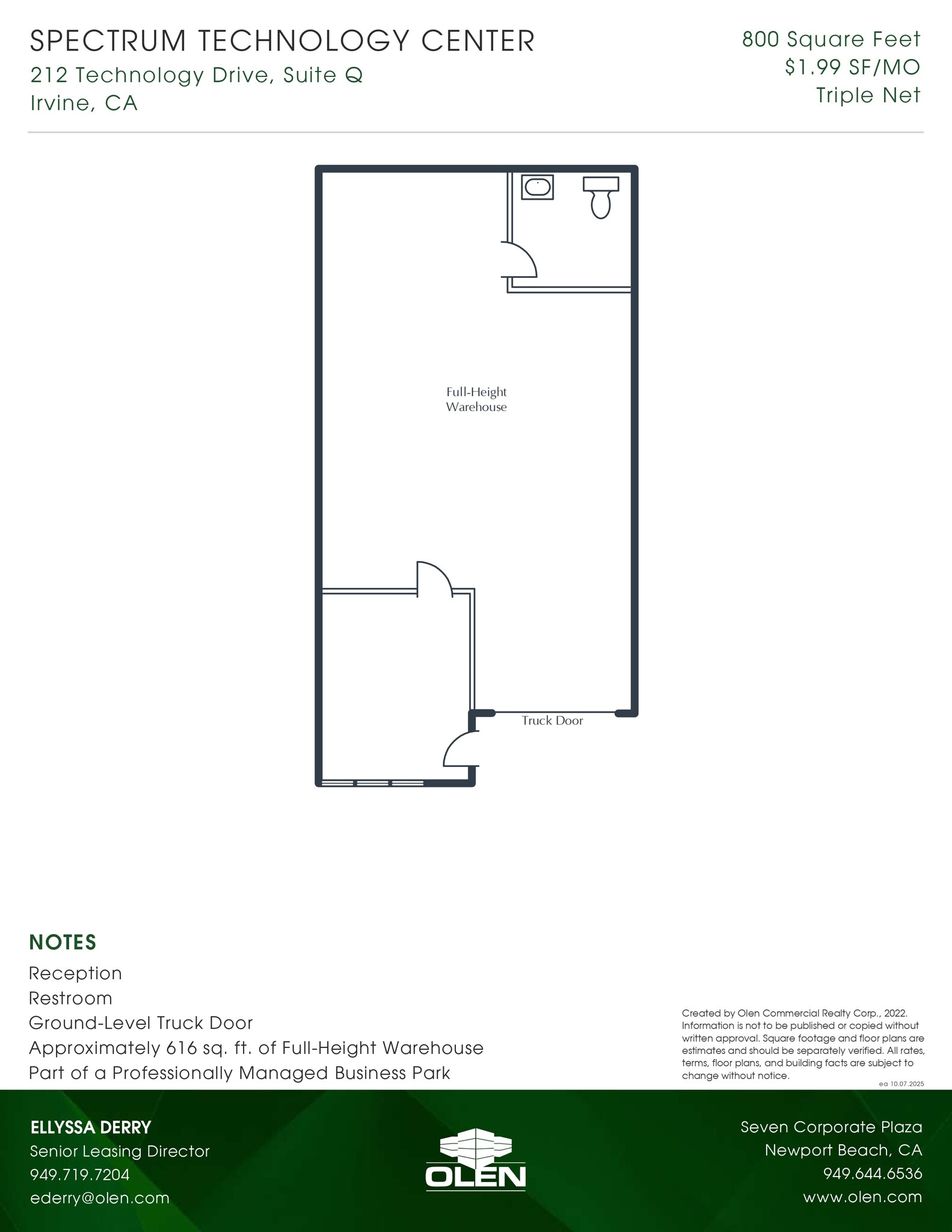 212 Technology Dr, Irvine, CA à louer Plan d’étage– Image 1 sur 1