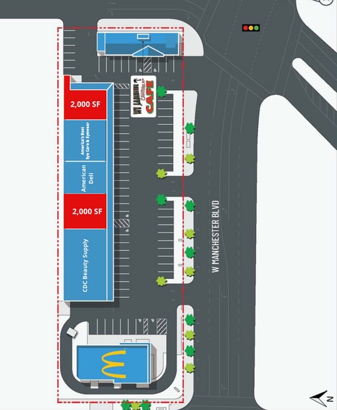 401-425 E Manchester Blvd, Inglewood, CA à louer - Photo de l’immeuble – Image 2 sur 3