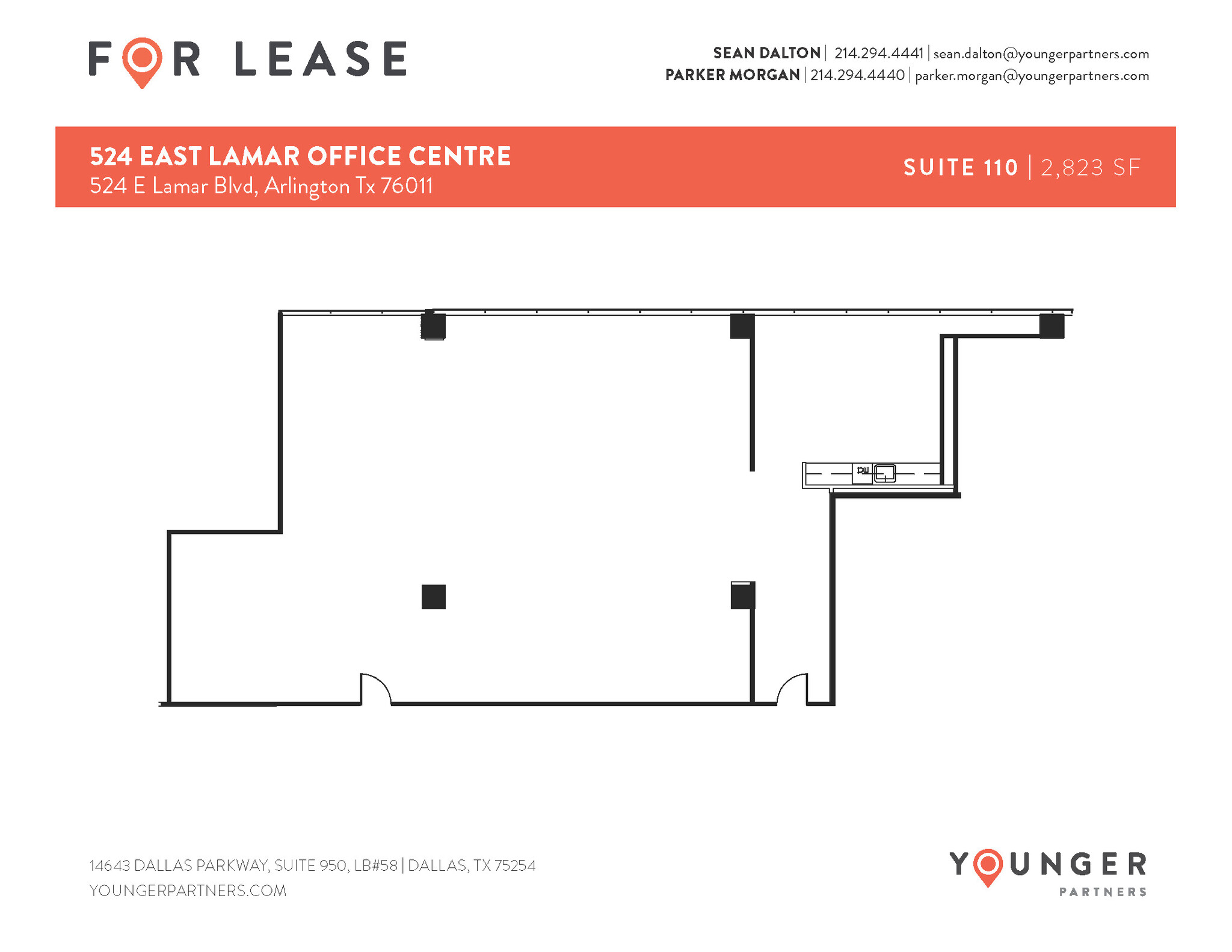 524 E Lamar Blvd, Arlington, TX à louer Plan d’étage– Image 1 sur 1