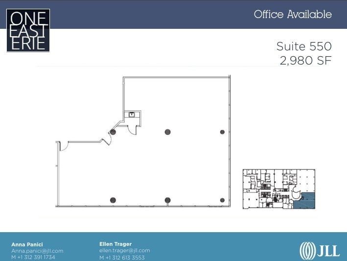 1 E Erie St, Chicago, IL à louer Plan d’étage– Image 1 sur 1