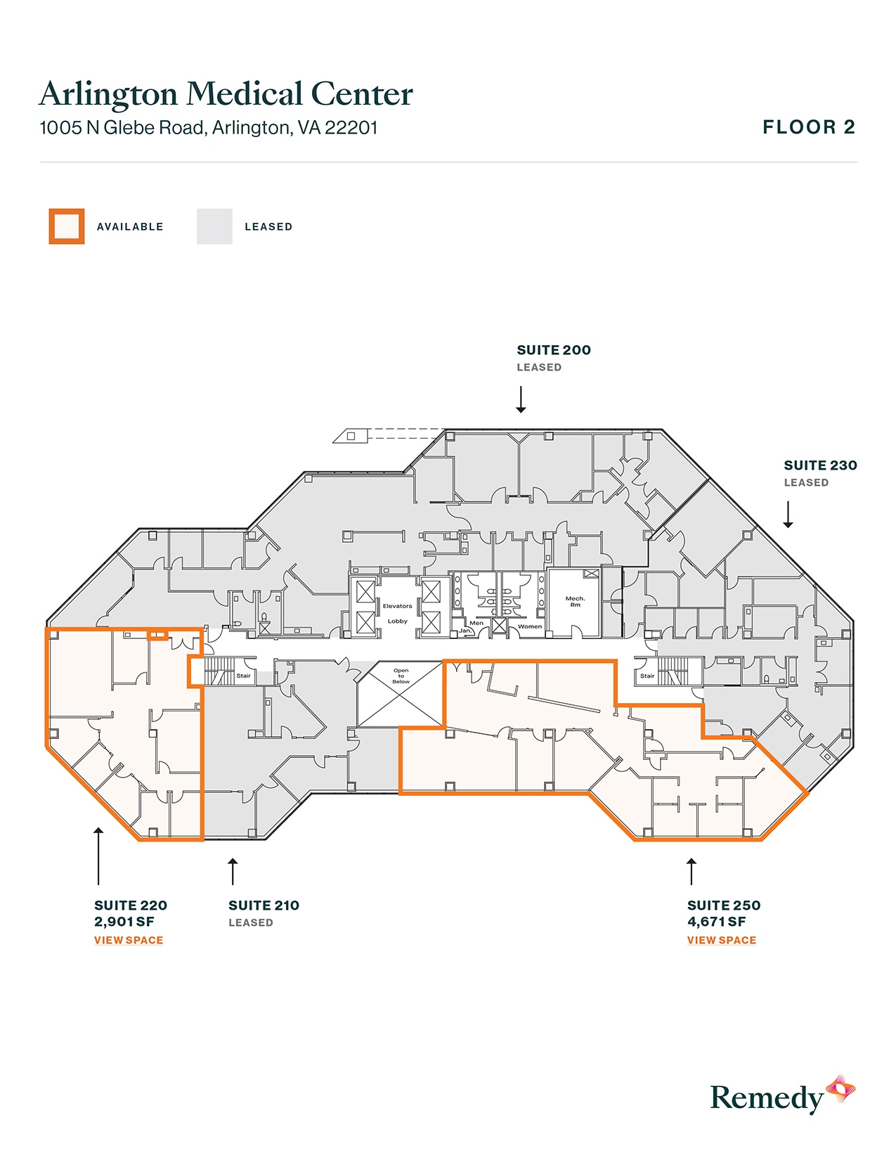 1005 N Glebe Rd, Arlington, VA à louer Plan d’étage– Image 1 sur 1