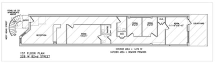 228 W 82nd St, New York, NY à louer Plan d’étage– Image 1 sur 12