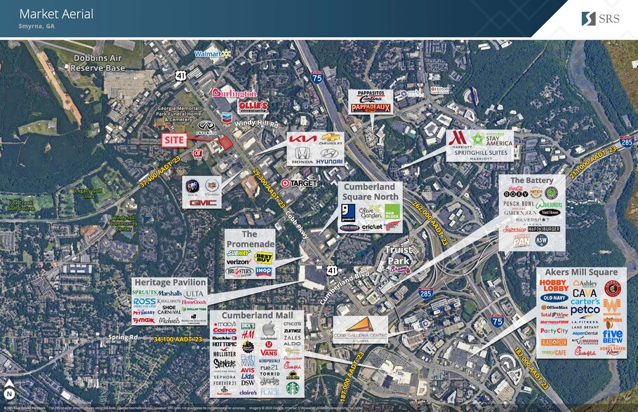 2086 Cobb Pky SE, Smyrna, GA à louer - Aérien – Image 2 sur 3