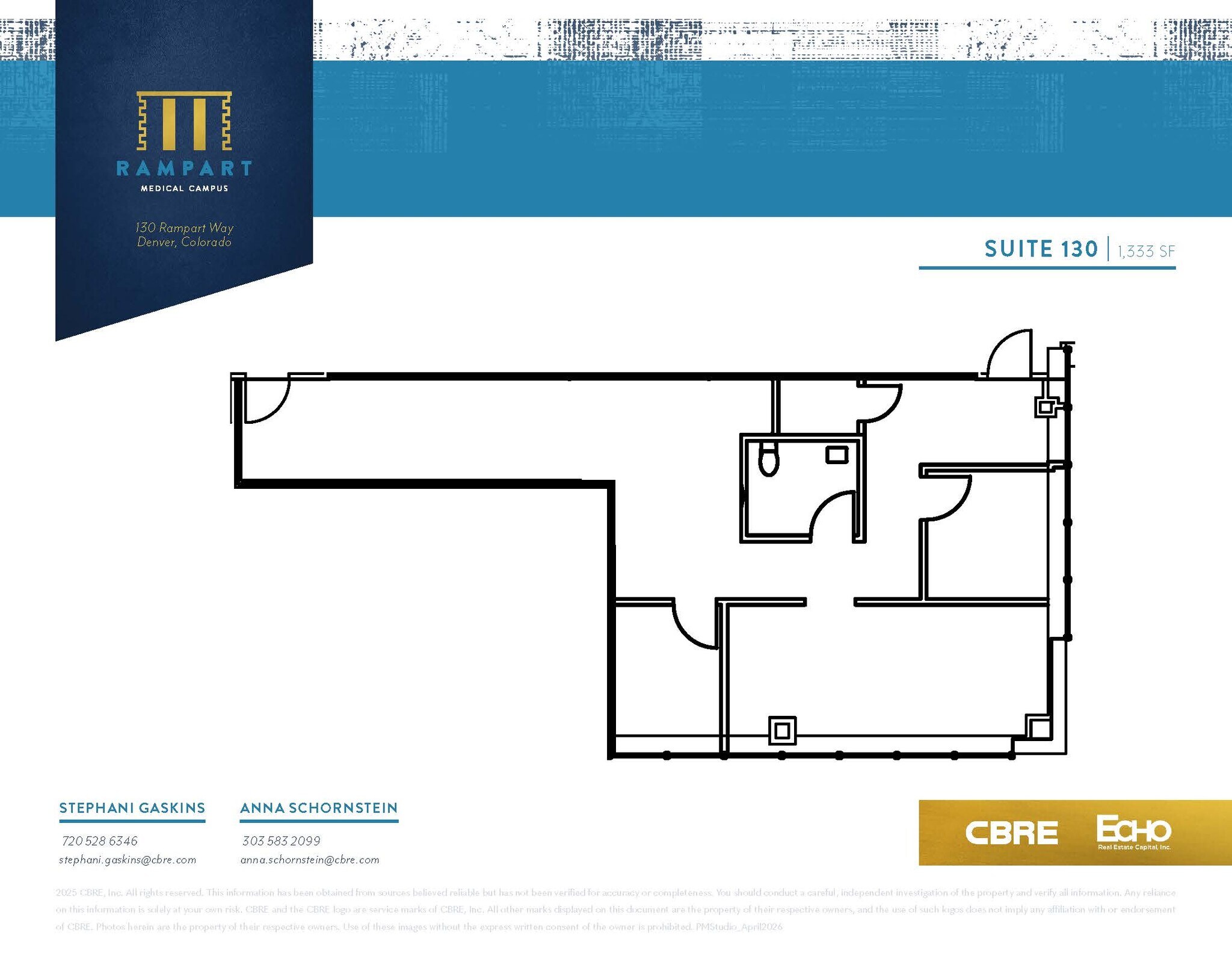 125 Rampart Way, Denver, CO à louer Plan d’étage– Image 1 sur 1