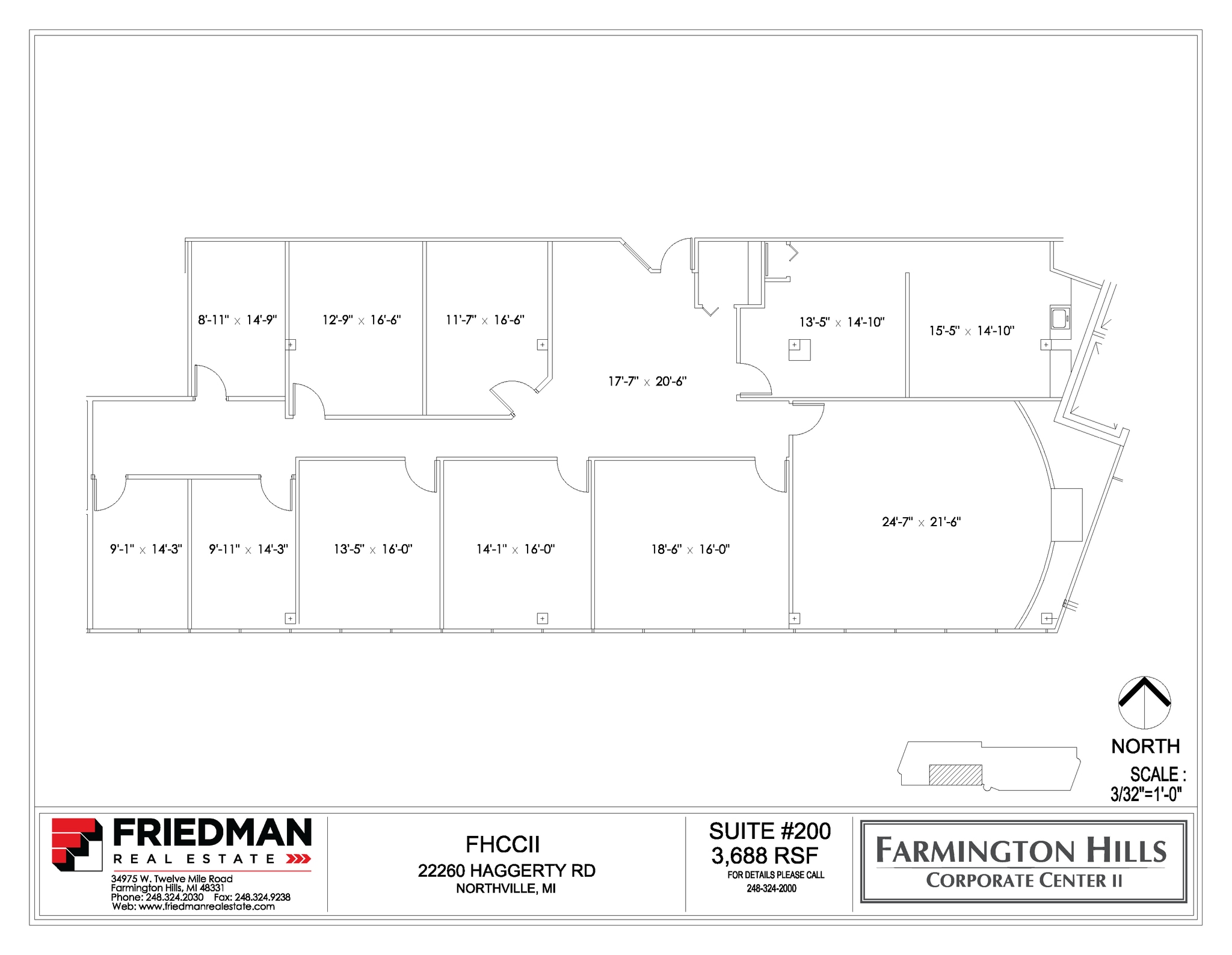 22260 Haggerty Rd, Northville, MI à louer Plan d’étage– Image 1 sur 3