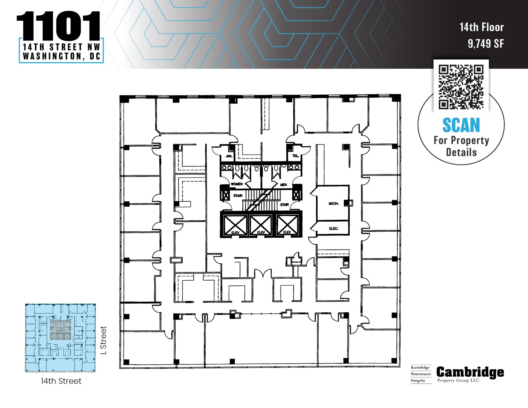 1101 14th St NW, Washington, DC à louer Plan d’étage– Image 1 sur 1