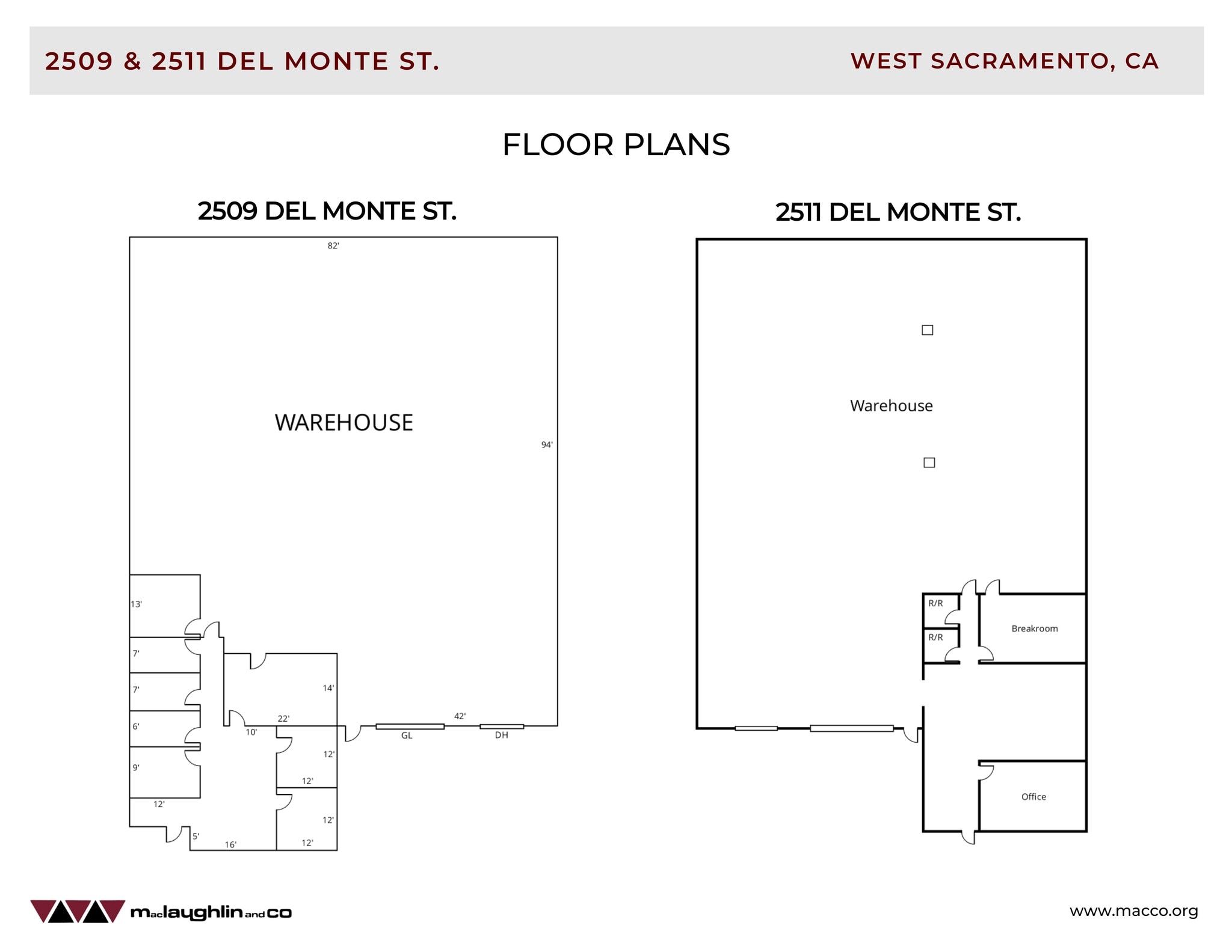 2501-2511 Del Monte St, West Sacramento, CA à louer Plan de site– Image 1 sur 1