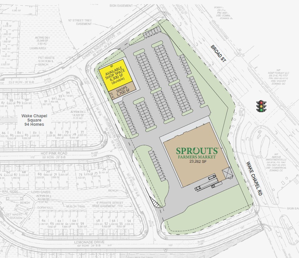 Wake Chapel Road Rd, Fuquay-Varina, NC à louer Plan de site– Image 1 sur 6