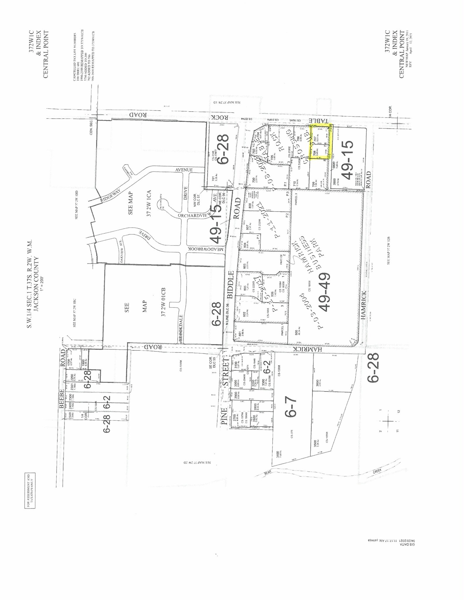 4105 Table Rock Rd, Central Point, OR à vendre Plan cadastral– Image 1 sur 2