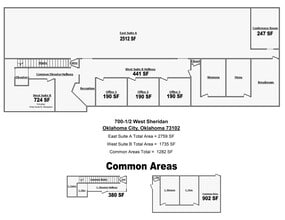 700 1/2 Sheridan, Oklahoma City, OK à louer Plan d’étage– Image 1 sur 1