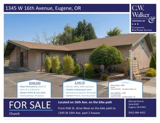 Plus de détails pour 1345 W 16th Ave, Eugene, OR - Spécialisé à vendre