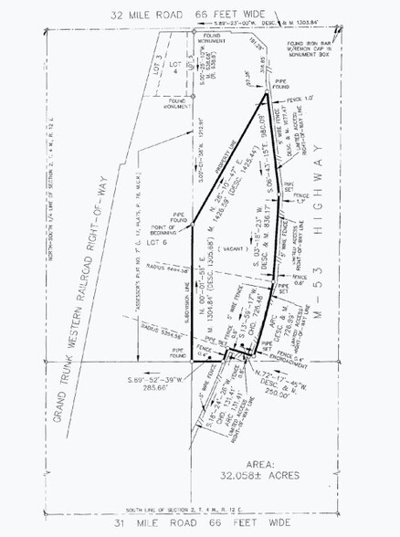 32 Mile Rd, Washington, MI à vendre - Plan cadastral – Image 2 sur 4