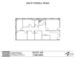 509 W Tidwell Rd, Houston, TX à louer Plan d’étage– Image 2 sur 2