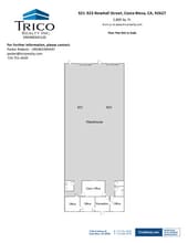 921-937 Newhall St, Costa Mesa, CA à louer Plan d’étage– Image 2 sur 2