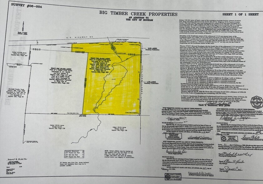 TBD W US 82, Bonham, TX à vendre - Plan cadastral – Image 2 sur 11