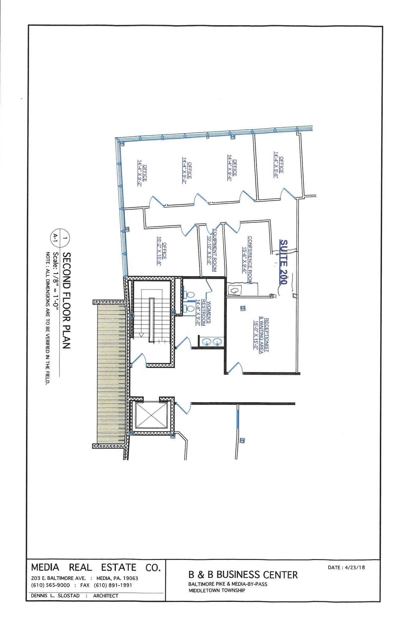 1055 E Baltimore Pike, Media, PA à louer Plan d’étage– Image 1 sur 3