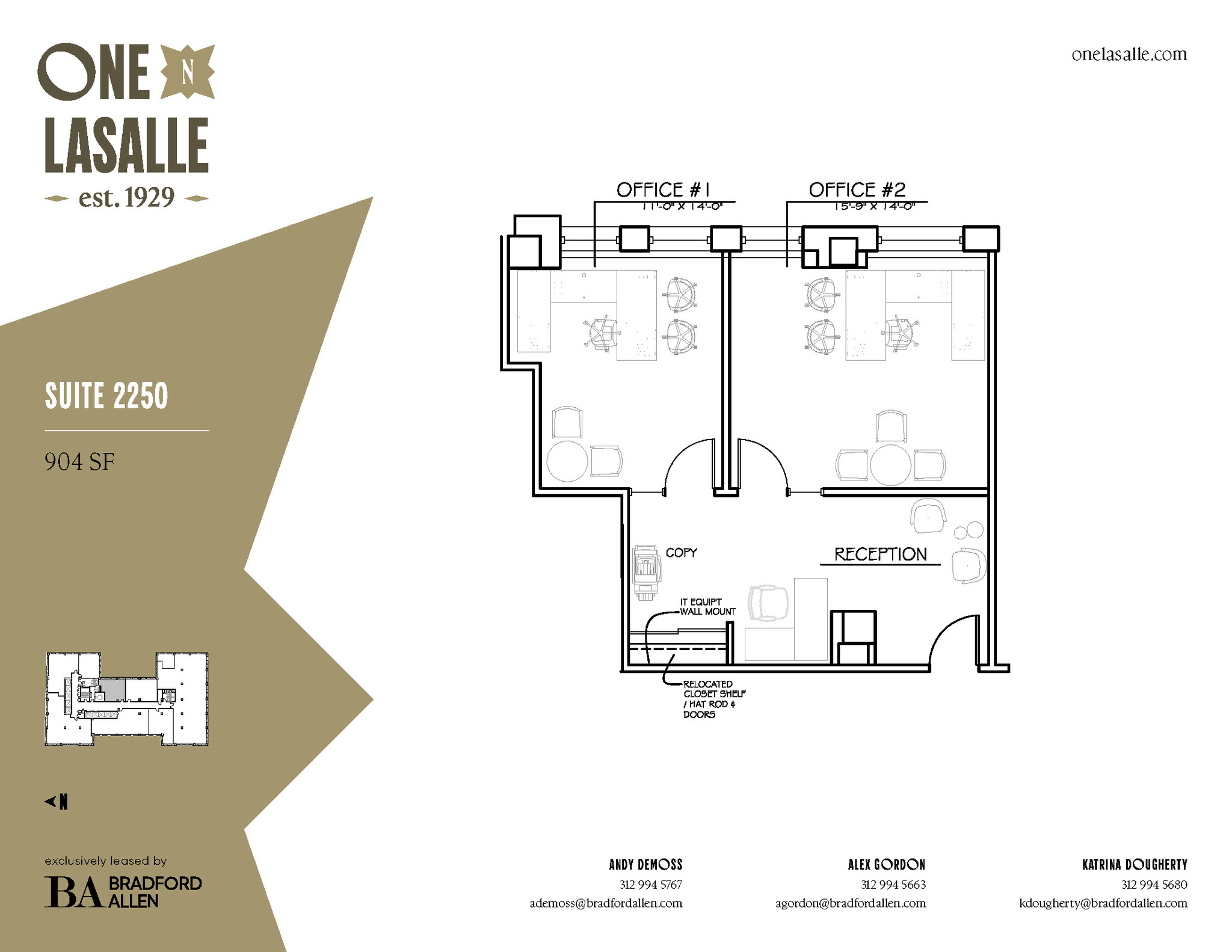 1 N La Salle St, Chicago, IL à louer Plan d’étage– Image 1 sur 1