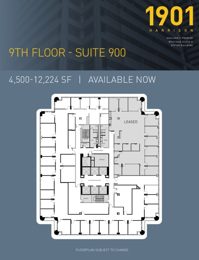1901 Harrison St, Oakland, CA à louer Plan d’étage– Image 1 sur 1
