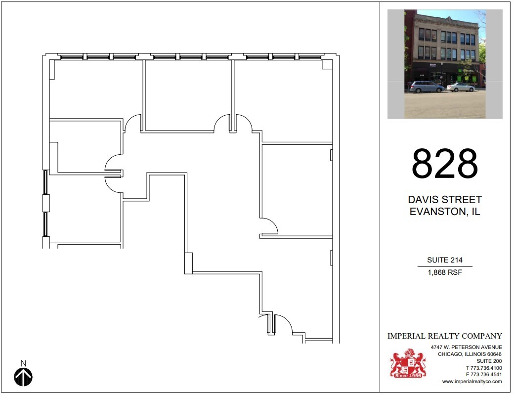 828 Davis St, Evanston, IL à louer Plan d’étage– Image 1 sur 1