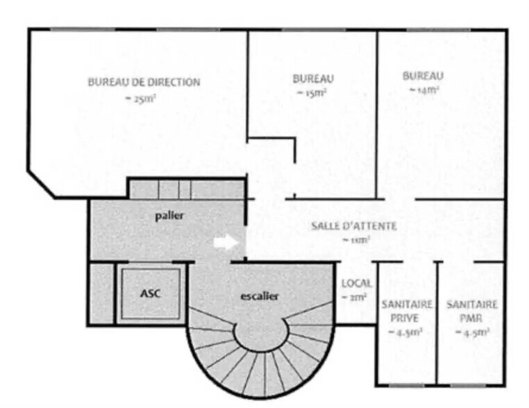 Bureau dans Caen à louer - Plan d’étage – Image 2 sur 2