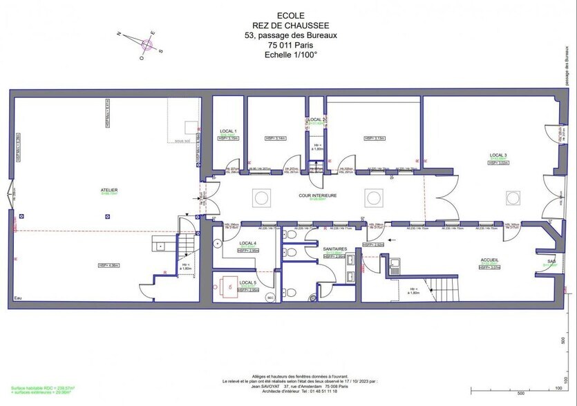 Passage Du Bureau, Paris à vendre - Plan d’étage – Image 2 sur 3