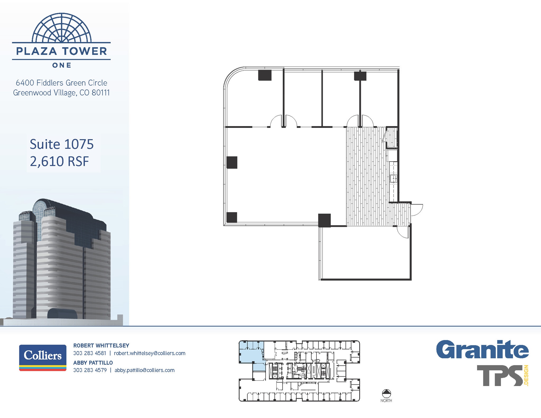 6400 S Fiddlers Green Cir, Greenwood Village, CO à louer Plan d’étage– Image 1 sur 2