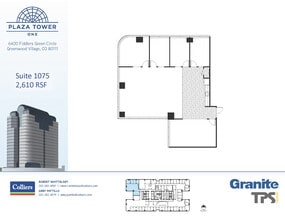 6400 S Fiddlers Green Cir, Greenwood Village, CO à louer Plan d’étage– Image 1 sur 2