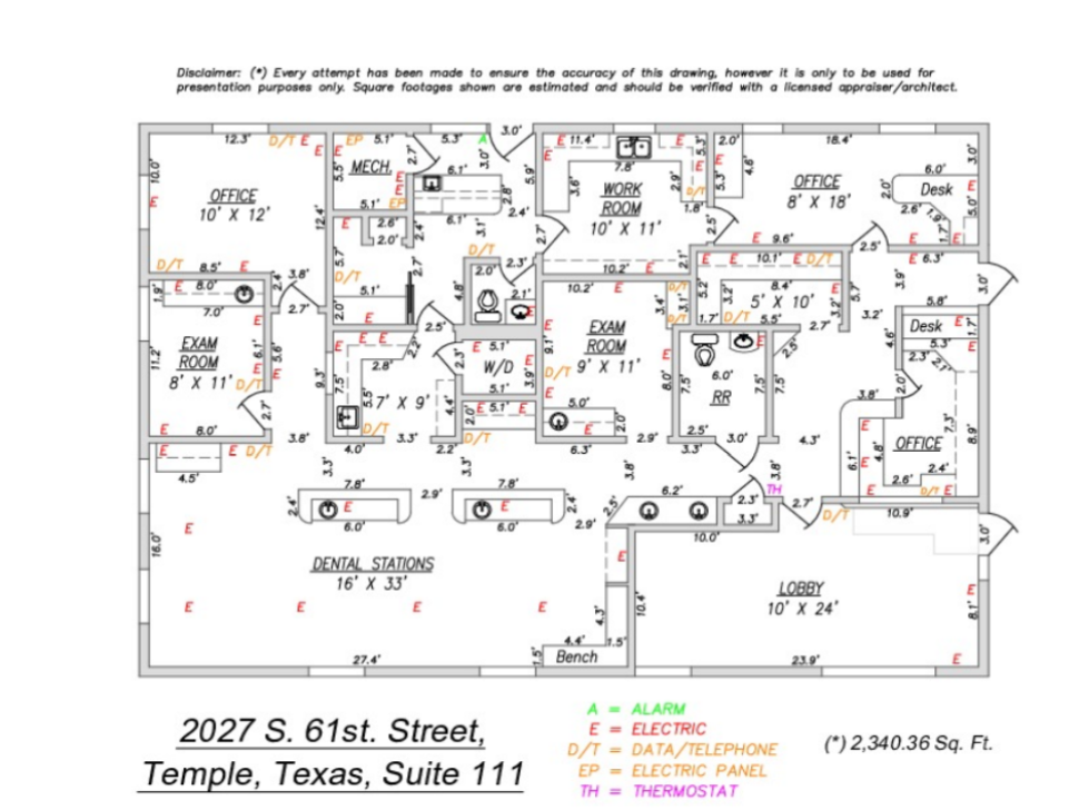 2027 S 61st St, Temple, TX à louer Plan d’étage– Image 1 sur 1