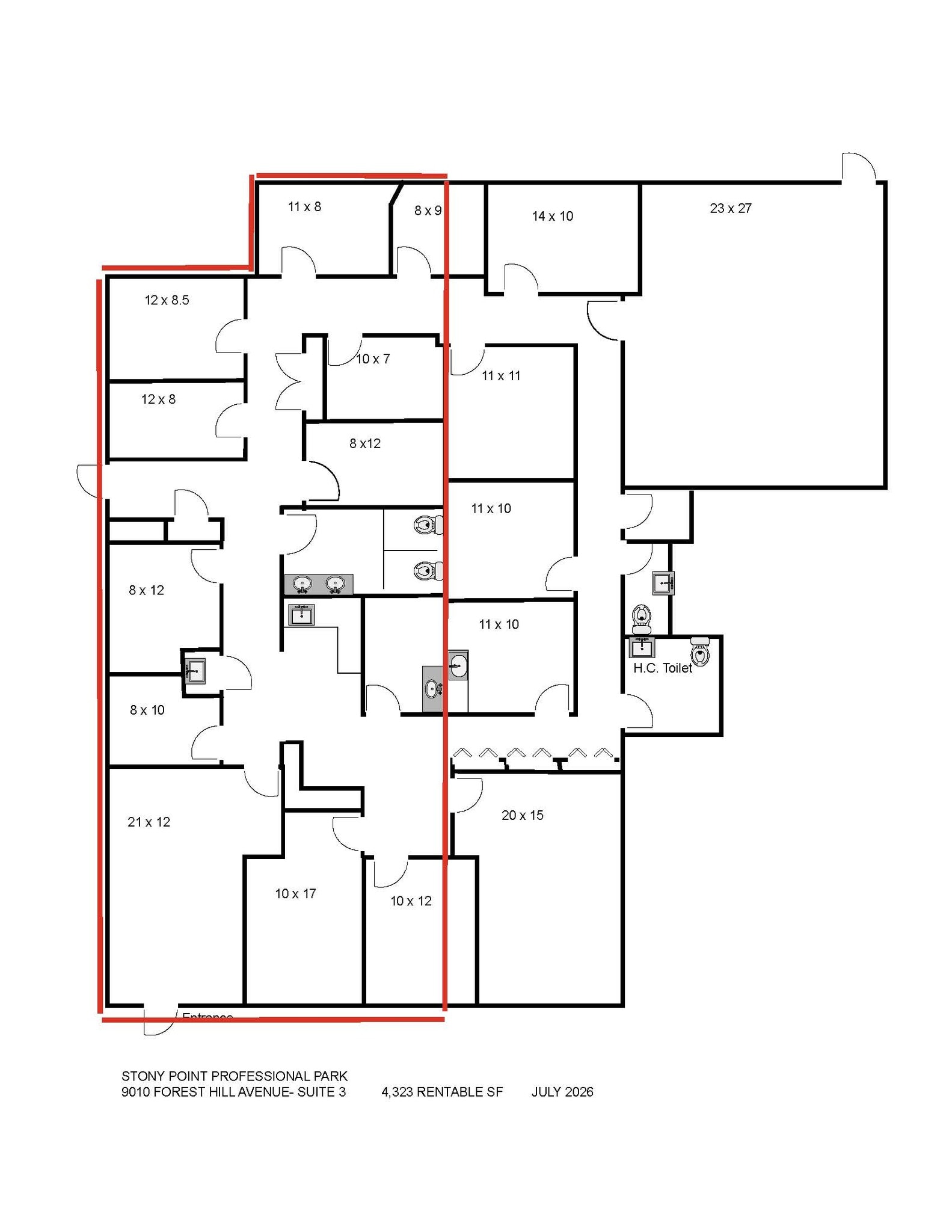 9200-9220 Forest Hill Ave, Richmond, VA à louer Plan d’étage– Image 1 sur 1