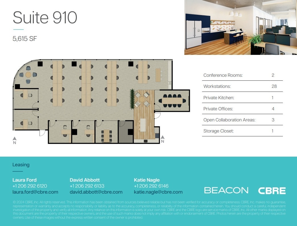 1100 Olive Way, Seattle, WA à louer Plan d’étage– Image 1 sur 1